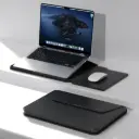 3-in-1 Laptop Bag with Folding Stand and Mouse Pad LP-FLK - Black
