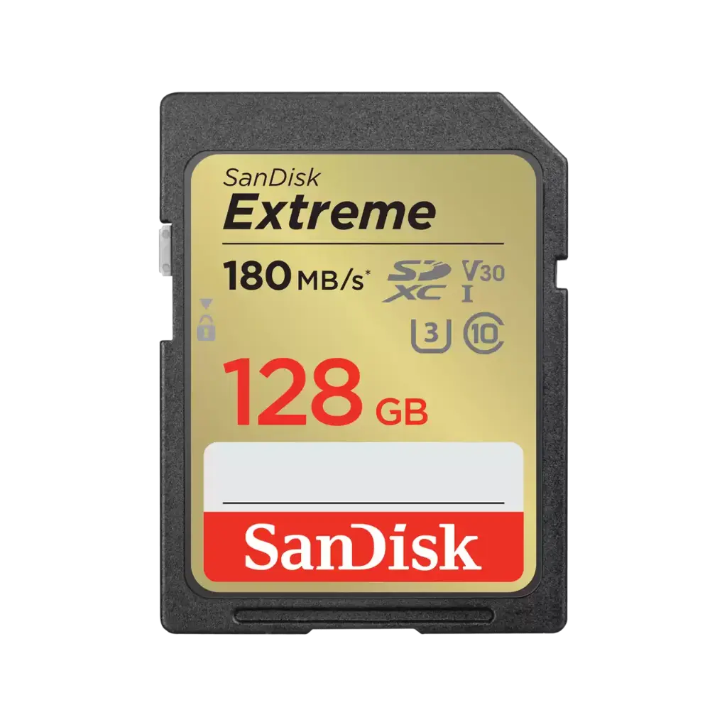 SanDisk Extreme SDXC UHS-I Card 128GB (180 MB/s)