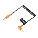 Comica CVM-D-CPX 3.5mm TRS to Right-Angle 3.5mm TRS Coiled Cable for Cameras