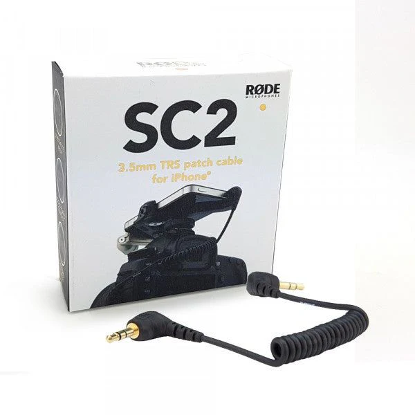 RODE SC2 Right-Angle 3.5mm TRS Coiled Patch Cable 