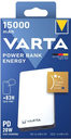 VARTA Energy Power Bank 15,000 mAh (LiPo, USB-C & Dual USB-A)
