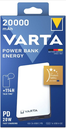 VARTA Energy Power Bank 20,000 mAh (LiPo, USB-C & Dual USB-A)