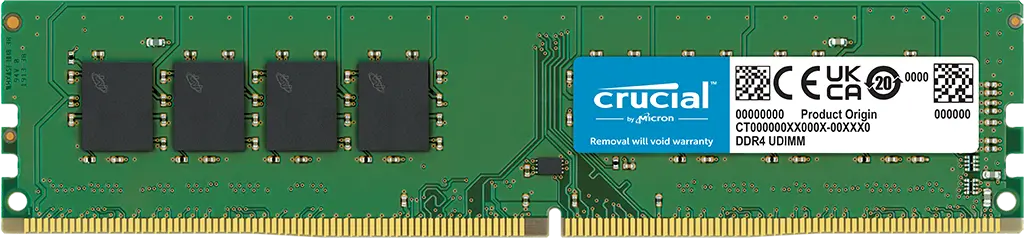 Crucial 8GB DDR4-3200 UDIMM Desktop Memory (CT8G4DFRA32A)