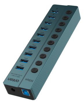 ONTEN OTN-5308 USB 3.2 Gen 1 10-Port Hub with separate buttons