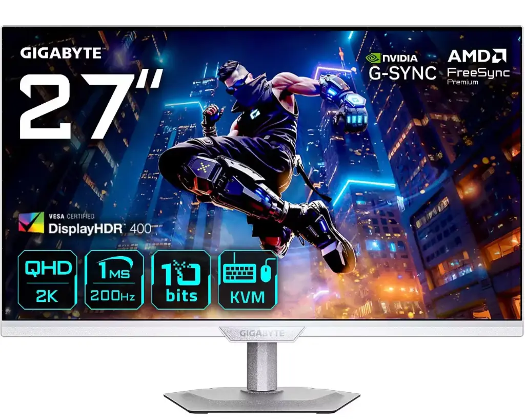 Gigabyte M27Q2 QD ICE 27" QHD 200Hz IPS Gaming Monitor (White)