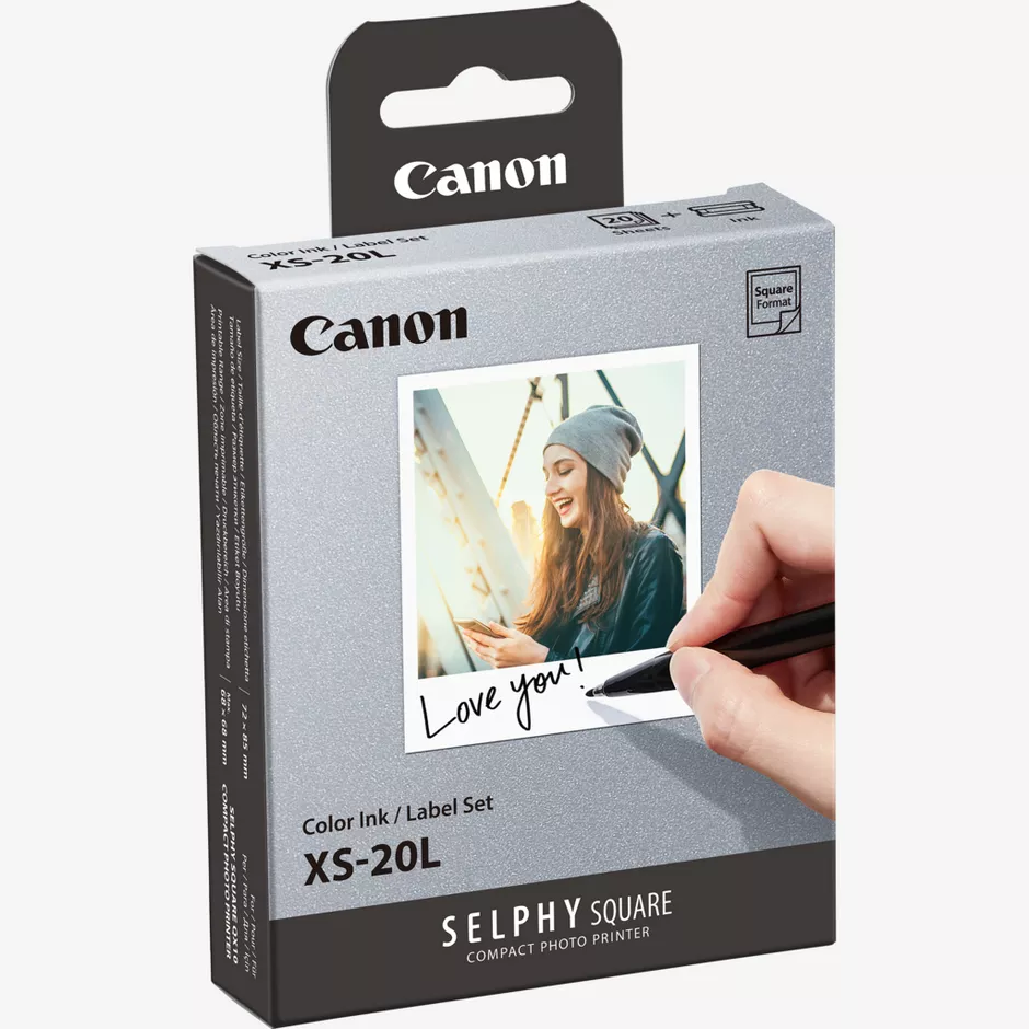 Photo Paper & Ink Kit – Canon SELPHY Color Ink/Label XS-20L Set (20 Sheets) 