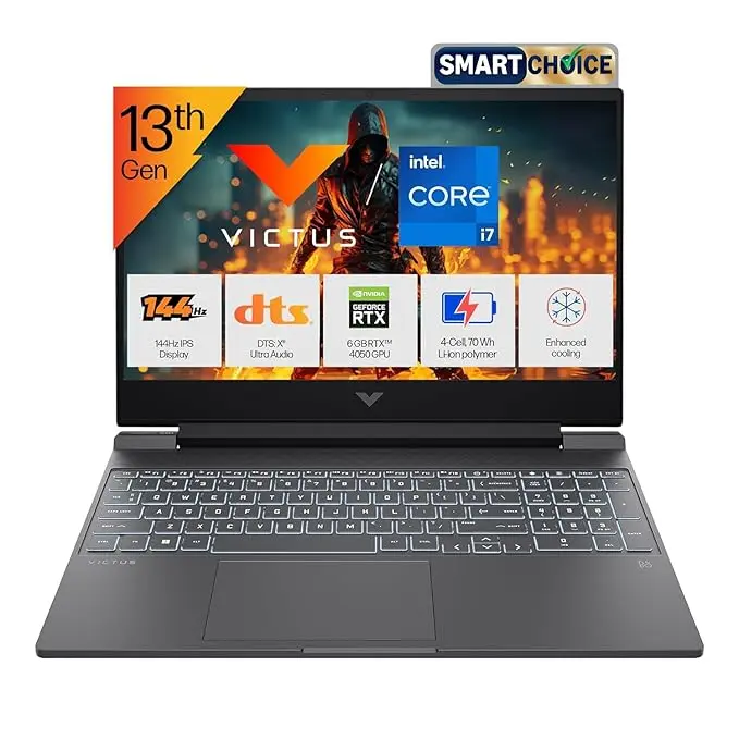HP Victus, 13th Gen i7-13620H, 6GB RTX 4050, 16GB DDR4(Upgradeable) 512GB SSD, 144Hz, 300nits, 15.6''/39.6cm, Win11