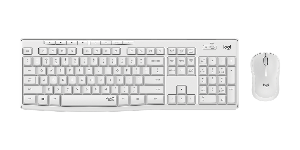 Logitech MK295 Silent Wireless Keyboard and Mouse Combo - Graphite / Off-White