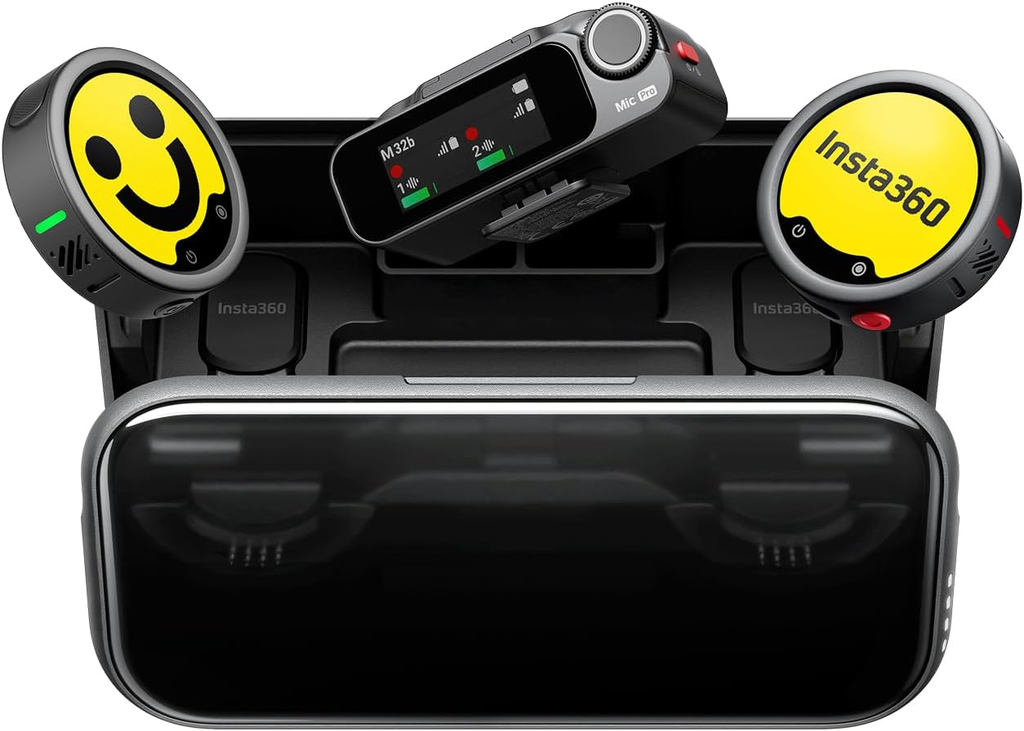 Wireless Microphone System – Insta360 Mic Pro (2 TX + 1 RX) 