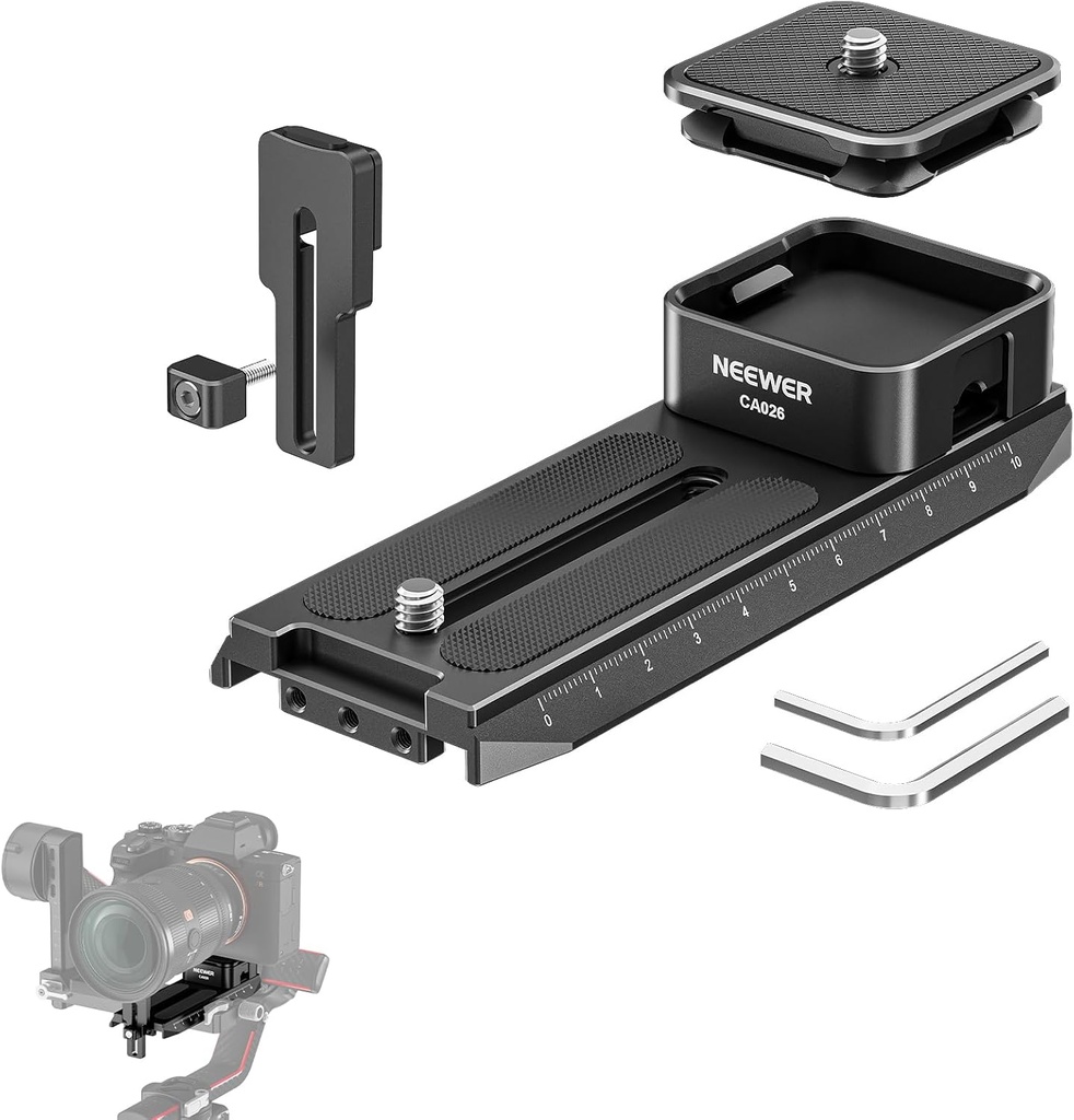 Neewer CA026 Arca-Type Quick Release System for Handheld Gimbals, 10kg Load (33000056)