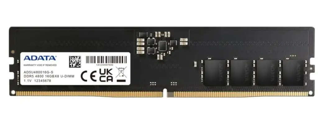 ADATA Premier DDR5 4800MHz 16GB UDIMM Memory RAM Module Single (AD5U480016G-S) 