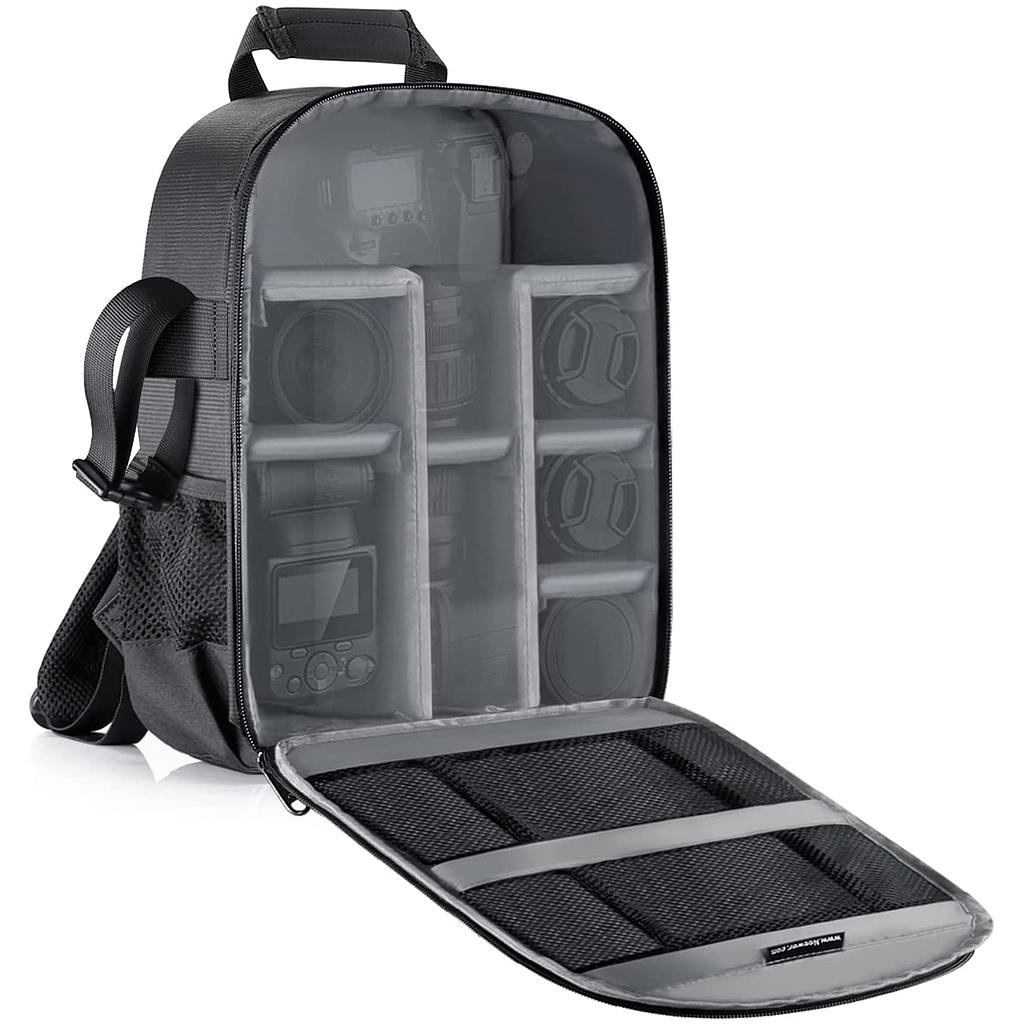 Neewer Camera Bag Water Resistant Shockproof Partition 11.8x5.5x14.6 inches/30x14x37 centimeters (Gray Interior)(10087324)