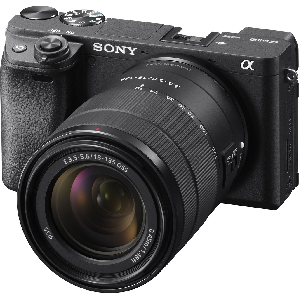 Sony Alpha a6400 Mirrorless Camera with 18-135mm Lens (Black)