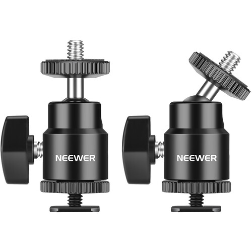 Neewer ST-17 Camera Cold Shoe Mount with 1/4 inch Screw (2-Pack) (10100226)