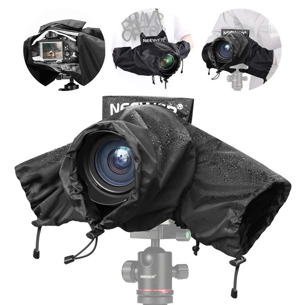 NEEWER Camera Rain Cover, Large Size Durable Nylon Raincoat for Canon Nikon Sony 10102043