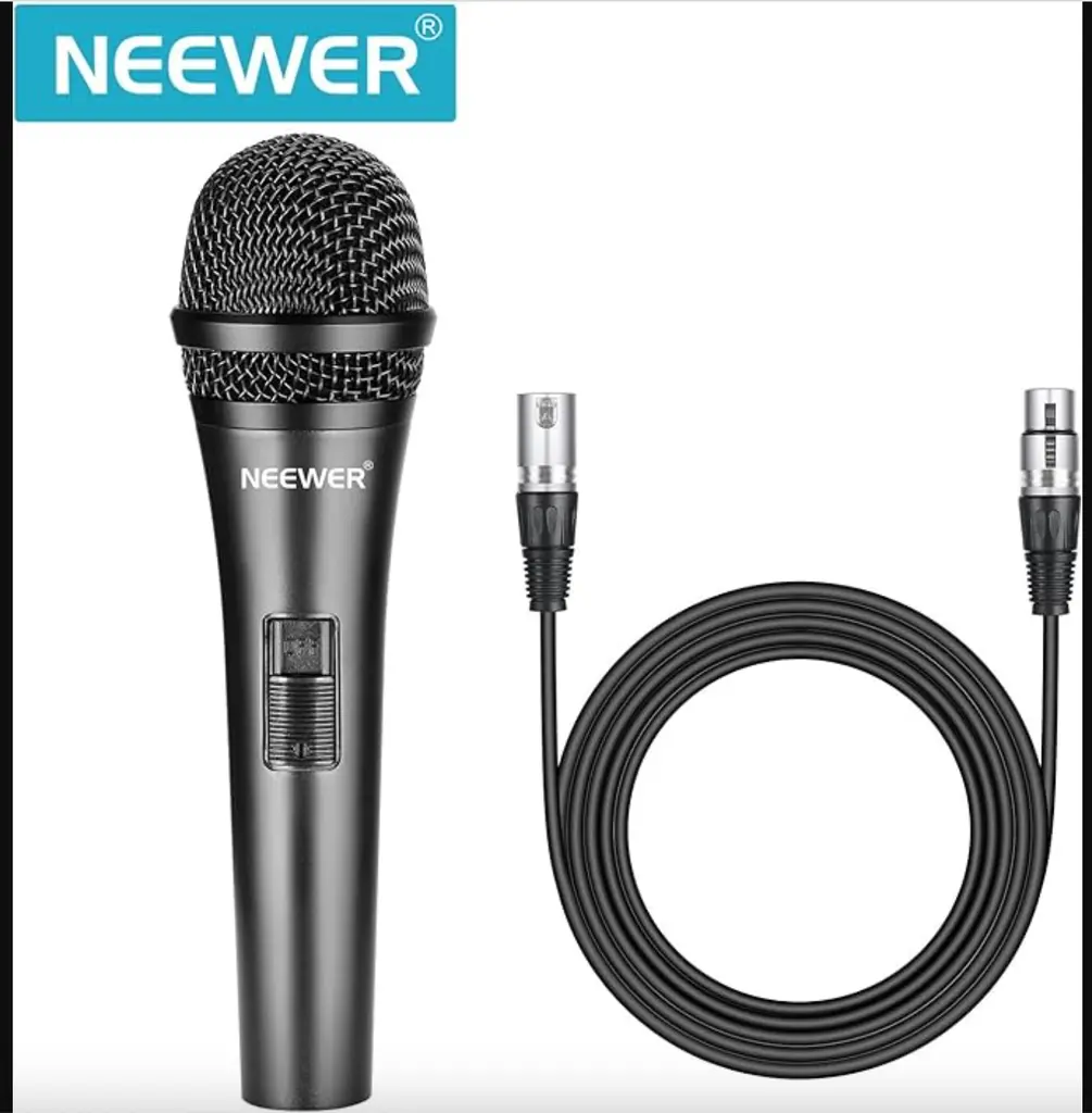 Neewer NW-040 Cardioid Dynamic Microphone with XLR Cable (Black)