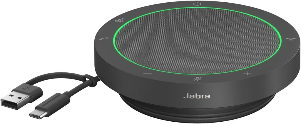 Speakerphone - Jabra Speak2 40 Portable Speakerphone with 4 Noise-cancelling Mics, Full-range 50mm Speaker
