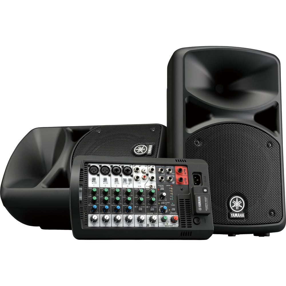 Yamaha STAGEPAS 400BT - 8-Channel Powered Mixer with Dual 2-Way Speakers & Bluetooth (400W)