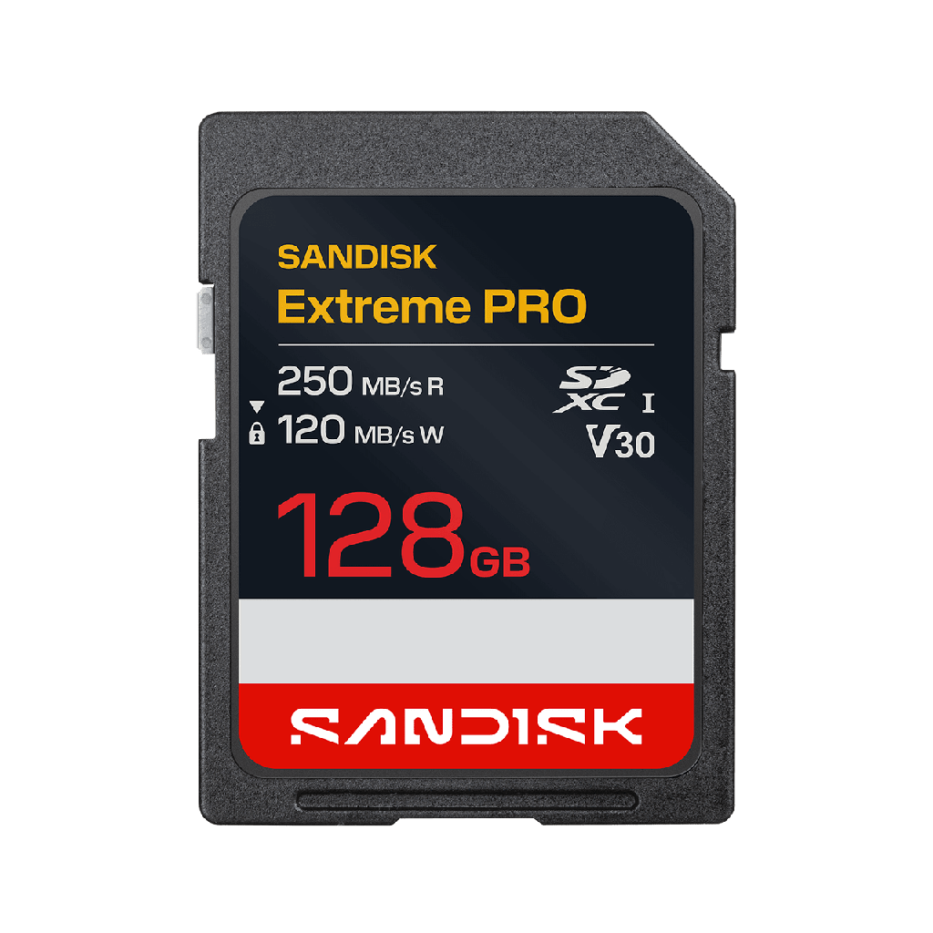 SanDisk Extreme PRO SD UHS-I Card 128GB (250 MB/s)