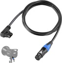 Neewer D-Tap Male to 3-Pin XLR Female Power Cable, 1.8m (10103377)