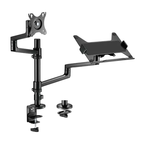 Lumi Premium Aluminum Articulating Monitor Arm with Laptop Tray For most 17”-32” monitors 