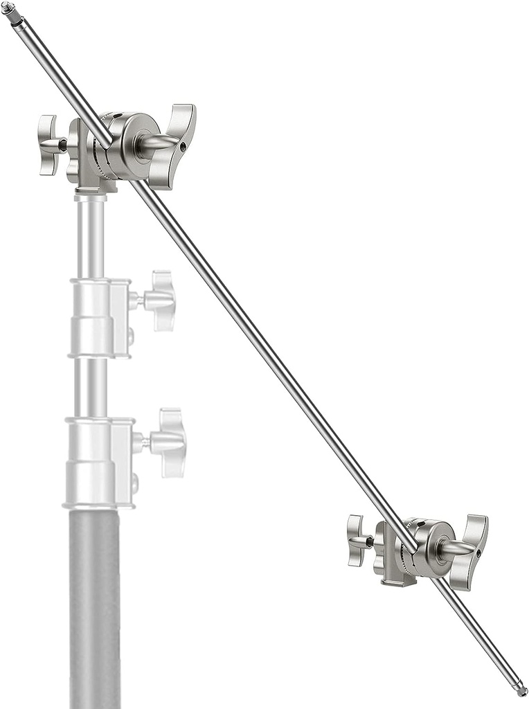 Neewer Extension Grip Arm / Boom Arm 50in with 2 Grip Heads, Aluminum Alloy (Silver)