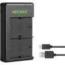 Neewer LP-E6NH Replacement Battery Dual Charger with USB-C Cable (Canon)