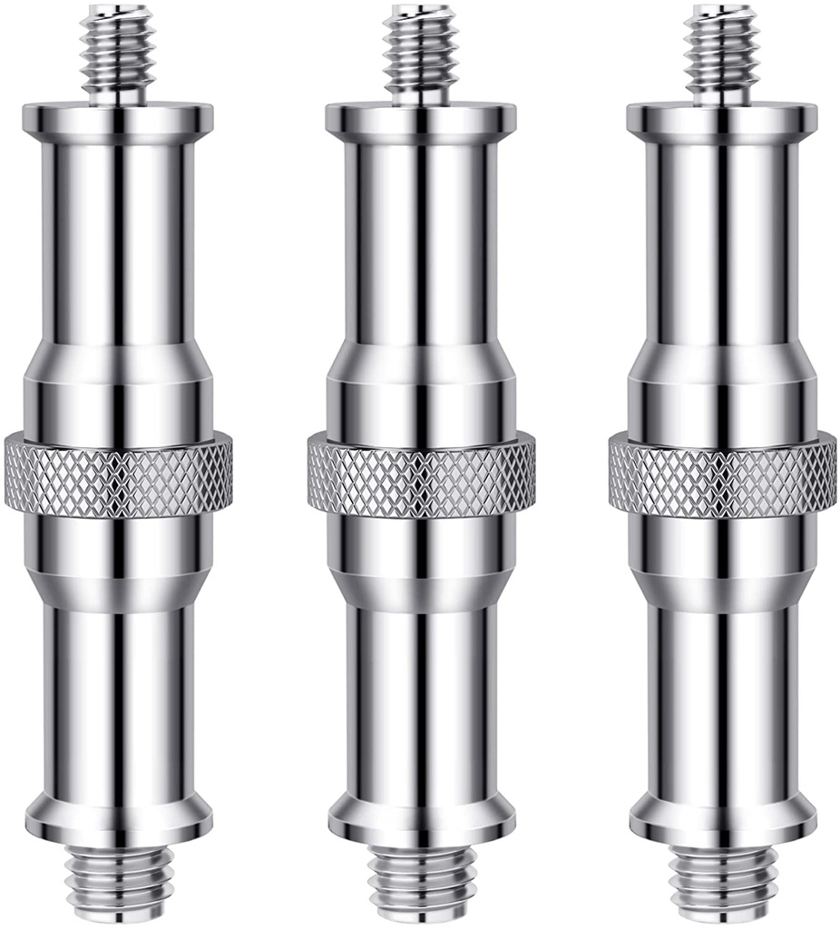 Neewer ST22 Metal Threaded Screw Adapter 1/4in to 3/8in, 3-Pack (10100323)