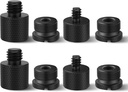 Neewer 8-Piece Microphone Stand Thread Adapter Set - 5/8", 3/8" and 1/4" Screw Adapters (33000003)
