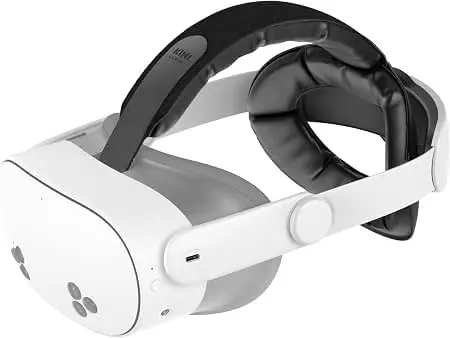 kiwi design k4 head strap for quest 3/3s adjustable & comfort & no battery