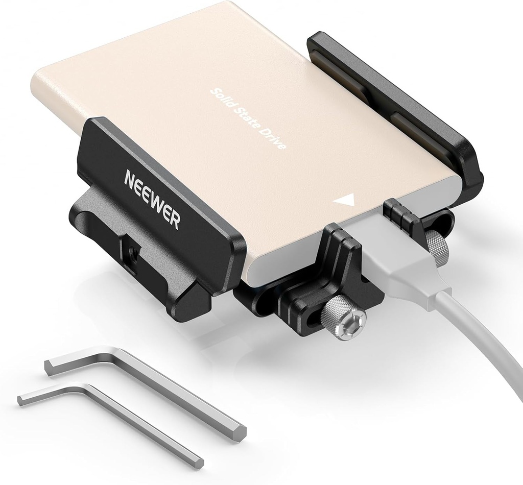 Neewer SSD Holder Mount Bracket with Cold Shoe and Cable Clamp (10102911)