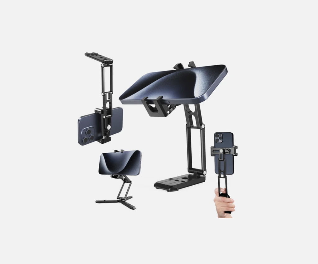 NEEWER Phone Tripod Mount with Cold Shoes & 1/4" 3/8" Holes Handheld Phone Grip 10104224