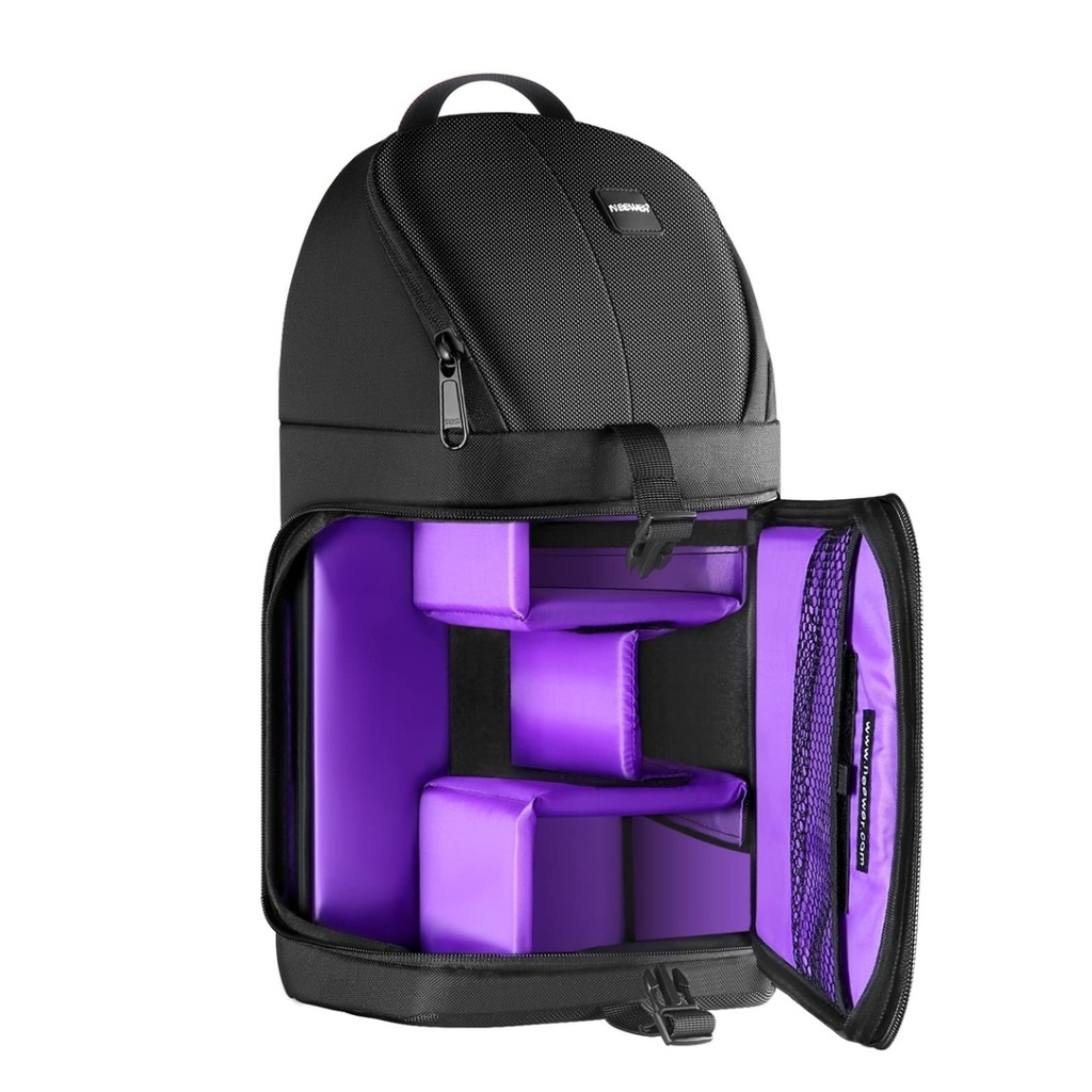 Neewer Professional Sling Camera Storage Bag, Durable Waterproof and Tear-Proof Black Carrying Backpack Case for DSLR Camera, Lens & Accessories NW-XJB02S PURPLE (10087345)