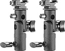 Neewer Universal E-Type Flash Speedlite Bracket with Umbrella Holder and Swivel Mount (2-Pack)