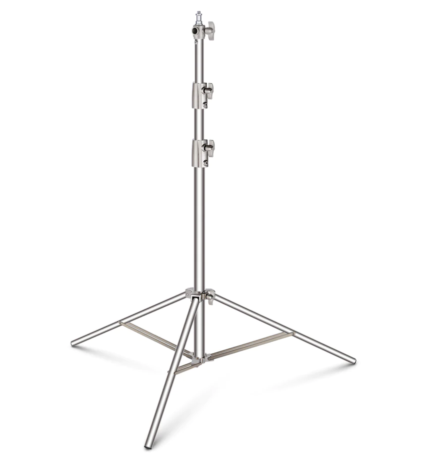 Neewer ST-260SS Stainless Steel Light Stand, 2.6m with Spring Cushion (10100916)