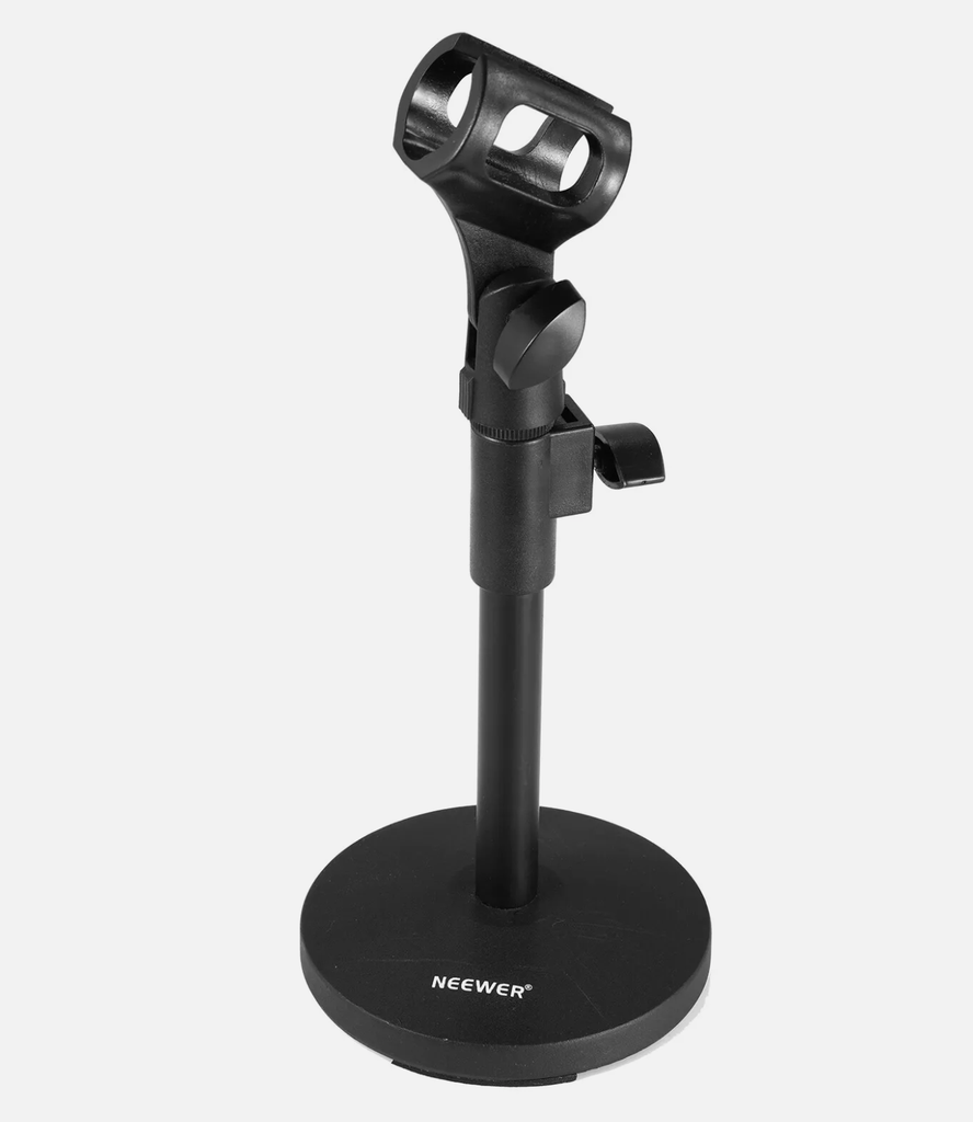 NEEWER Stable Desktop Mic Stand with Black Iron Base 21000018