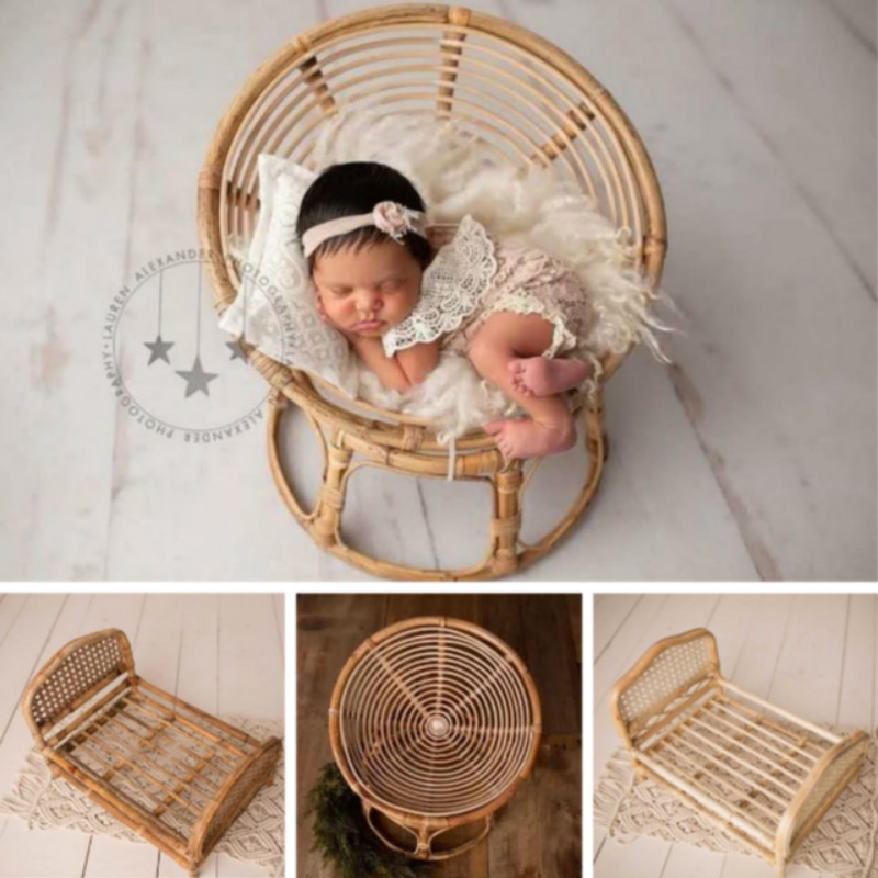 Newborn Photography Posing Bed and Canopy Crib Prop