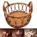 Newborn Photography Handmade Rattan Bamboo Chair Bed Posing Prop