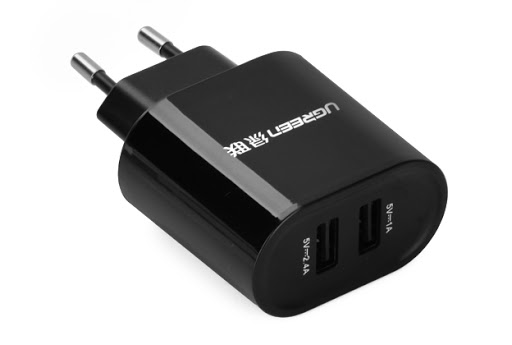 Ugreen Model:20383 USB Wall Charger two ports EU Black