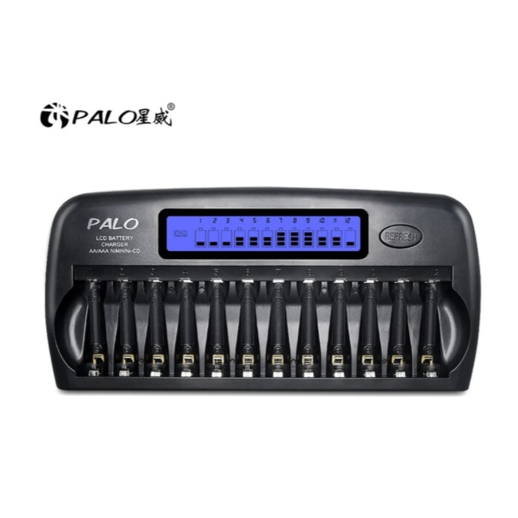 PALO 8-16 Slot LCD Smart Battery Charger for AA/AAA (EU Plug)