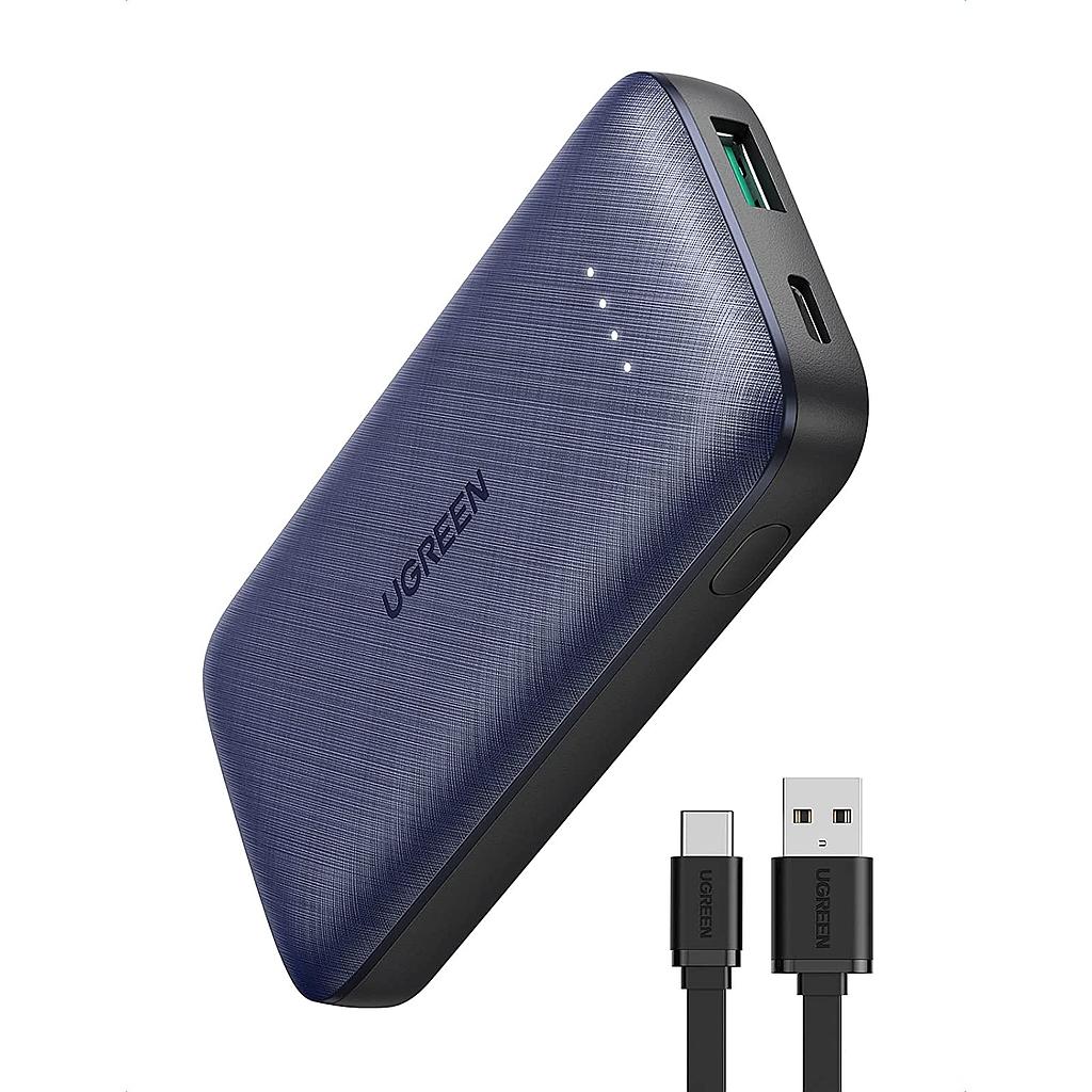 UGREEN 80749/PB178 10000mAh Mini PD Fast Charging Power Bank USB-A+USB-C (Blue)