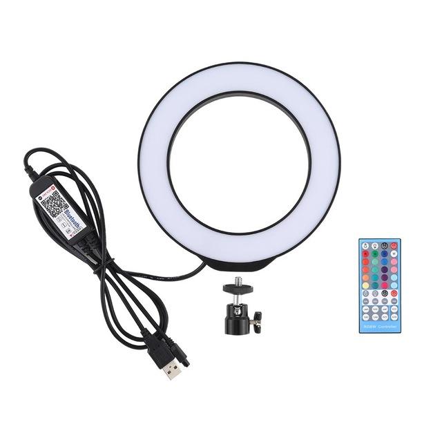 PULUZ PU429B 6.2 inch (16cm) Dimmable RGBW LED Ring Light