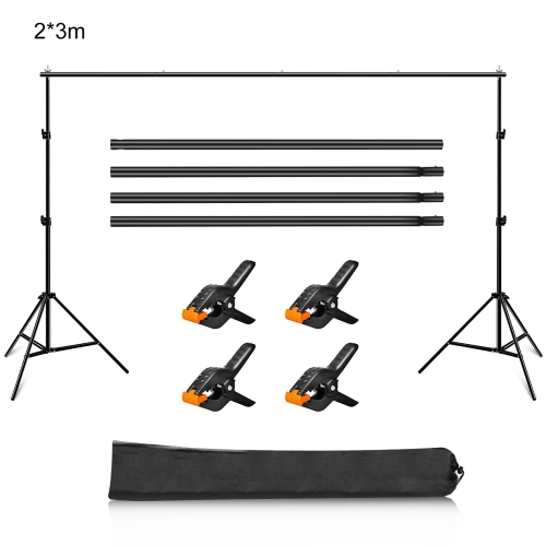 Puluz PU3110B 2 x 3m Photo Studio Background Support Stand Backdrop Crossbar Bracket(Black)