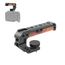 PULUZ PU3114B Wooden Top Handle with Cold Shoe Mount (3/8 inch)