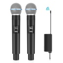 PULUZ PU644B 1-to-2 Wireless Handheld Microphone System with LED Display
