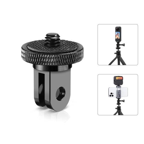 PULUZ PU705B 1/4 inch Screw Metal Tripod Mount Adapter for Action Cameras
