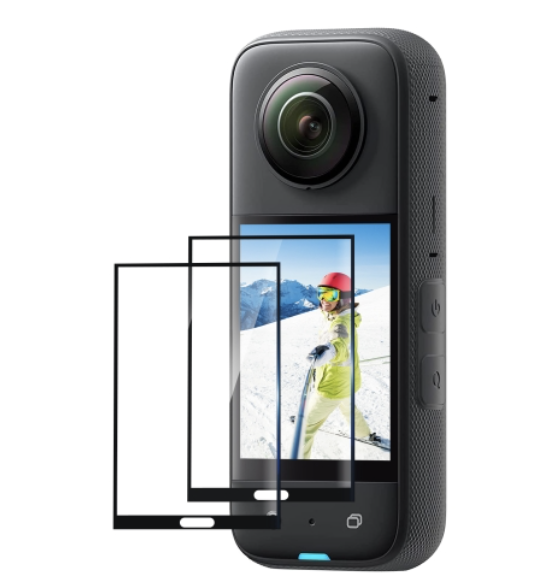 puluz PU822T For Insta360 X3 9H 2.5D Curved HD Screen Tempered Glass Film (Transparent)