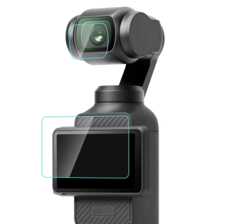 Puluz PU950T For DJI OSMO Pocket  9H 2.5D HD Tempered Glass Lens Protector + Screen Film (Transparent)