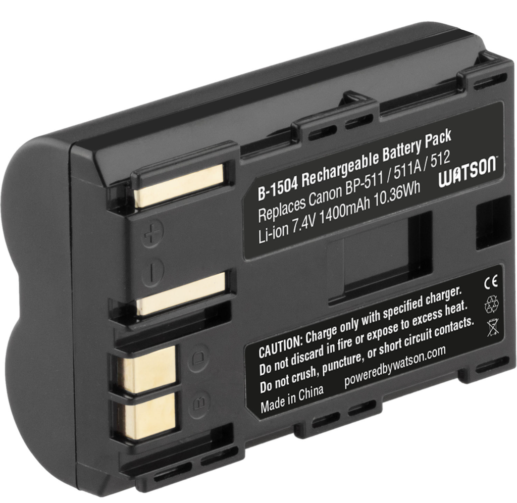 Replacement Battery for Canon BP-511 / BP-511A – Rechargeable Lithium-ion Camera Battery