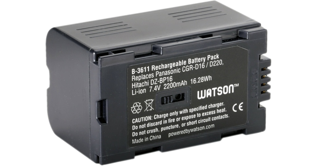 Replacement Battery For Panasonic  CGR-D16s